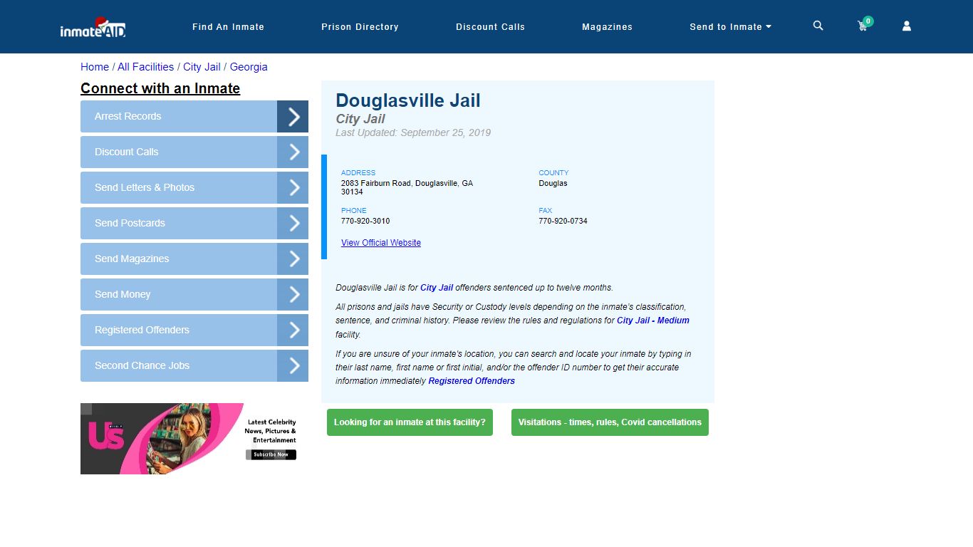 Douglasville Jail | Inmate Locator